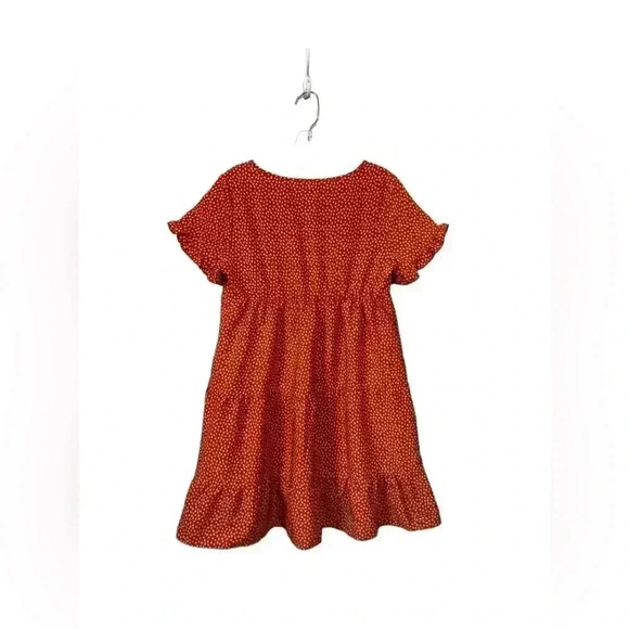 Beachsissi, Floral Print Short  Sleeve Mini Dress, Small, Red & White 🌸 - Picture 8 of 10